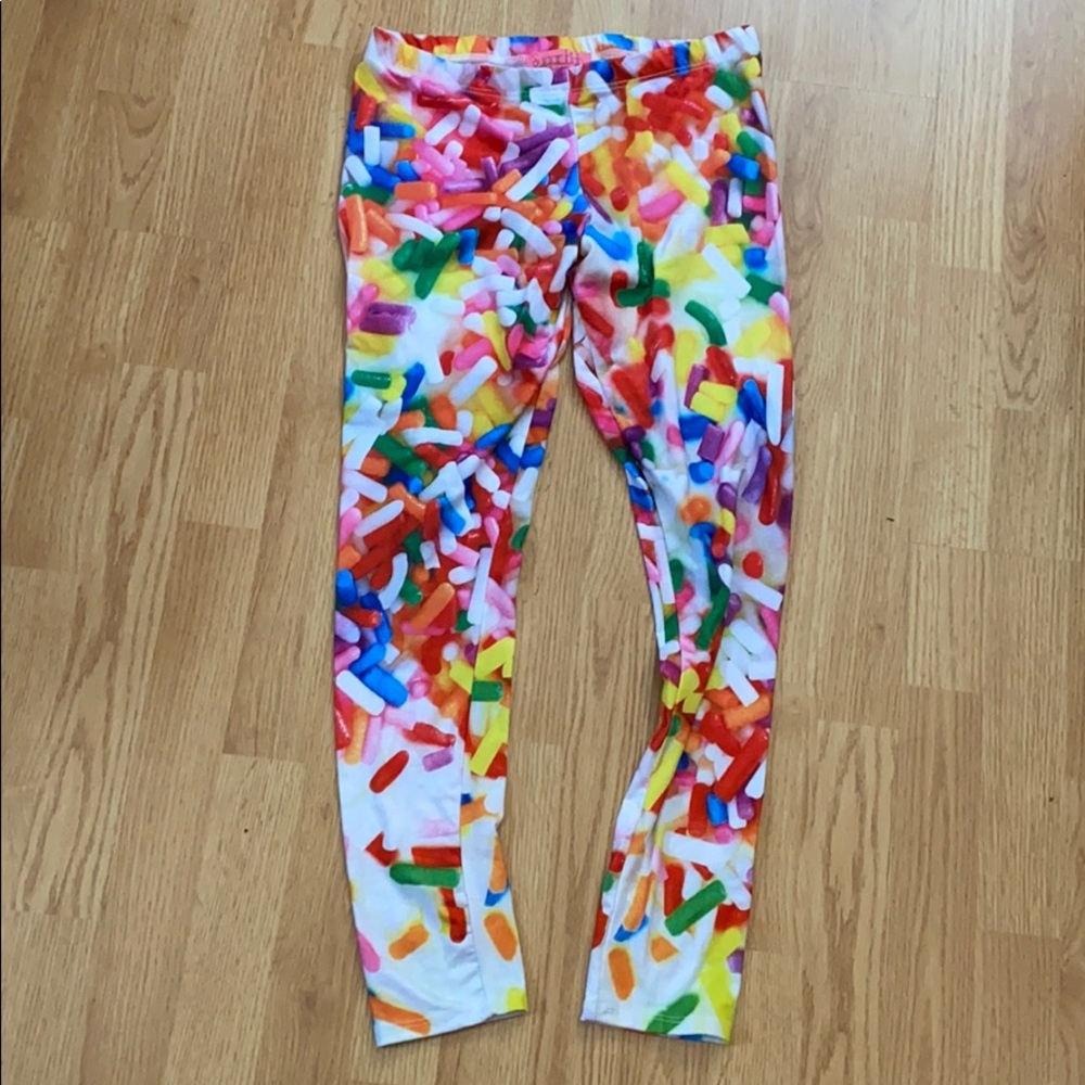 Rainbow sprinkle leggings!